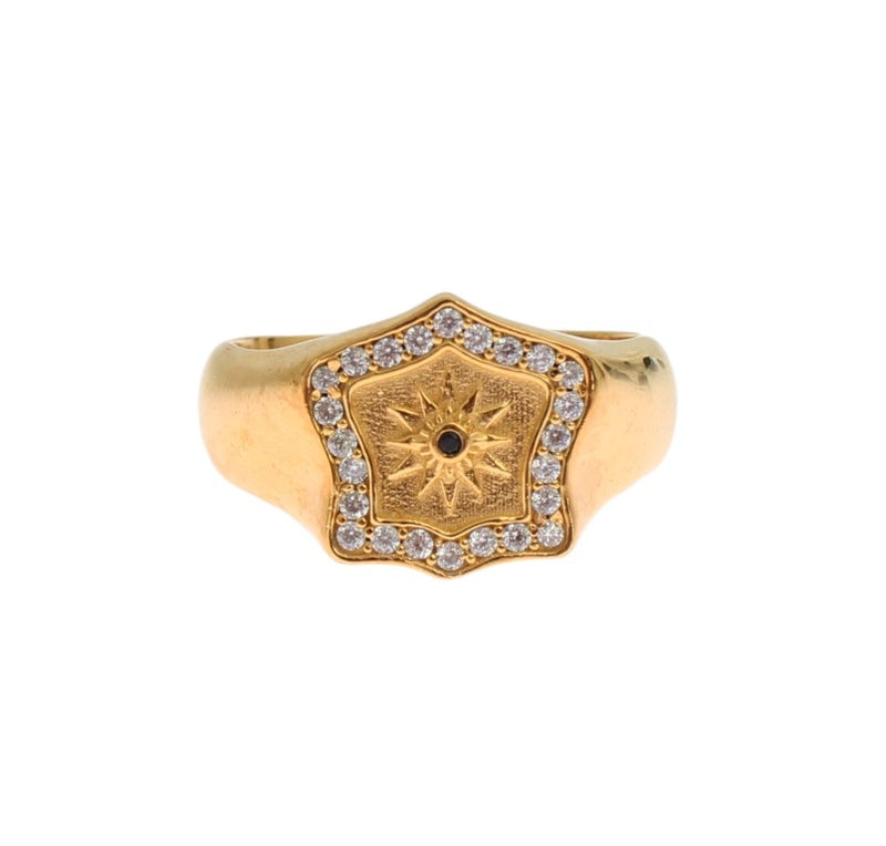 Elegante anello d'argento in oro maschile