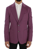 Eleganter lila Kaschmir-Silk-Blazer-Blazer