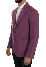 Eleganter lila Kaschmir-Silk-Blazer-Blazer