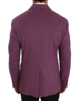 Elegant Purple Cashmere-Silk Blend Blazer