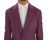 Eleganter lila Kaschmir-Silk-Blazer-Blazer