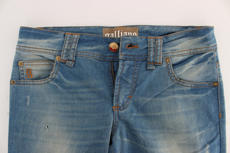 Jeans eleganti blu sottili blu