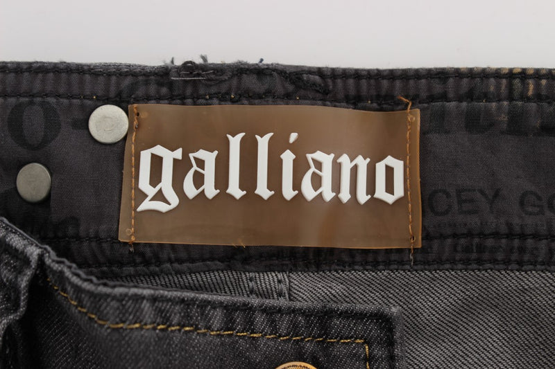 Elegantes jeans de lavado grises de ajuste delgado