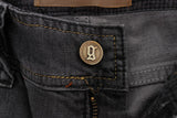 Elegantes jeans de lavado grises de ajuste delgado