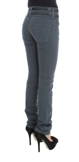 Jeans italiani eleganti in forma slim in blu chic