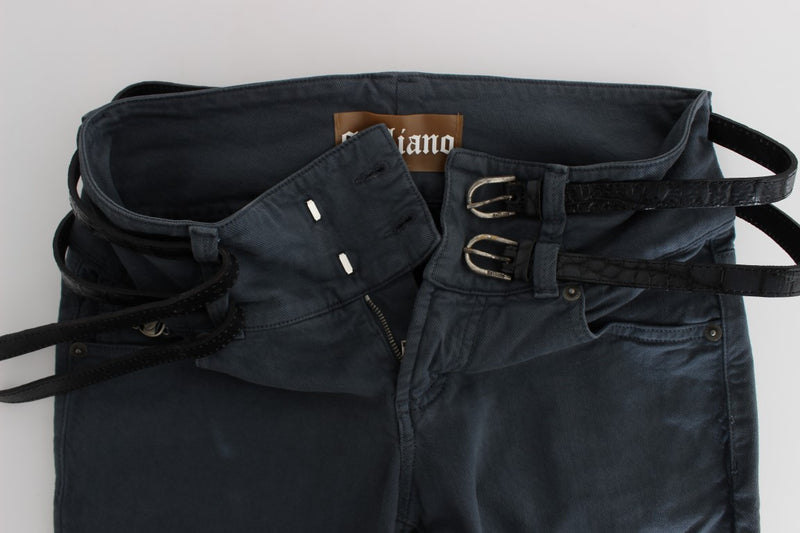 Sleek Slim Fit Jeans italianos en azul elegante