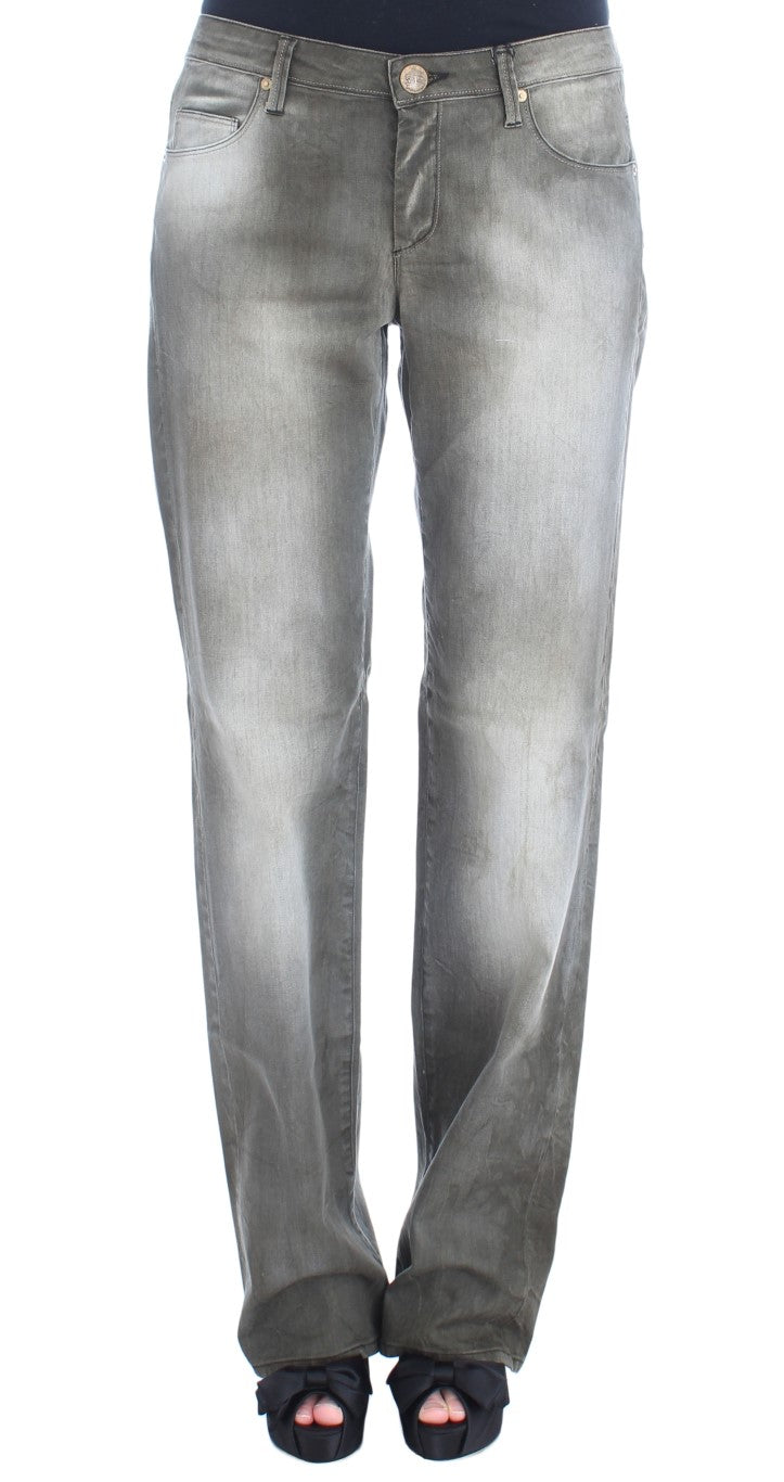 Jeans de novio chic gris lavado