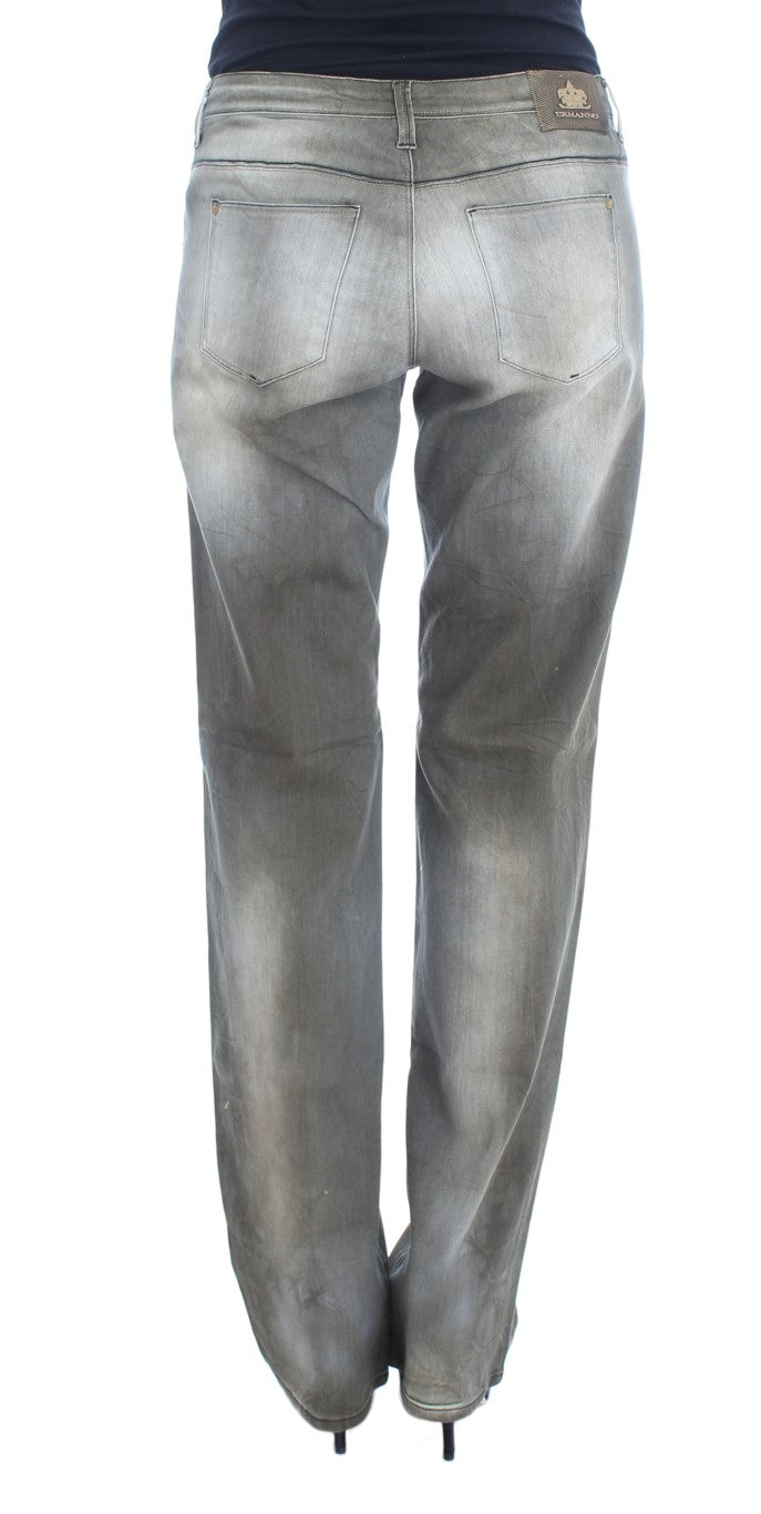 Jeans de novio chic gris lavado