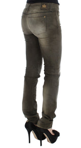 Chic Grey Slim Fit Denim italien