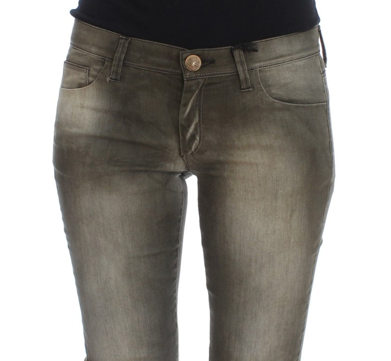 Chic Grey Slim Fit Denim italien