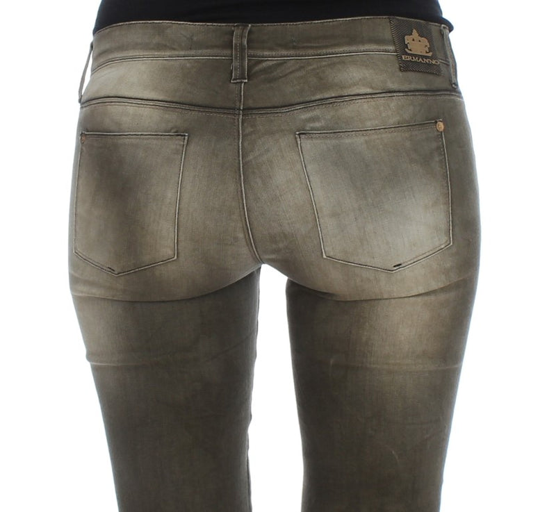 Chic Grey Slim Fit Denim italien