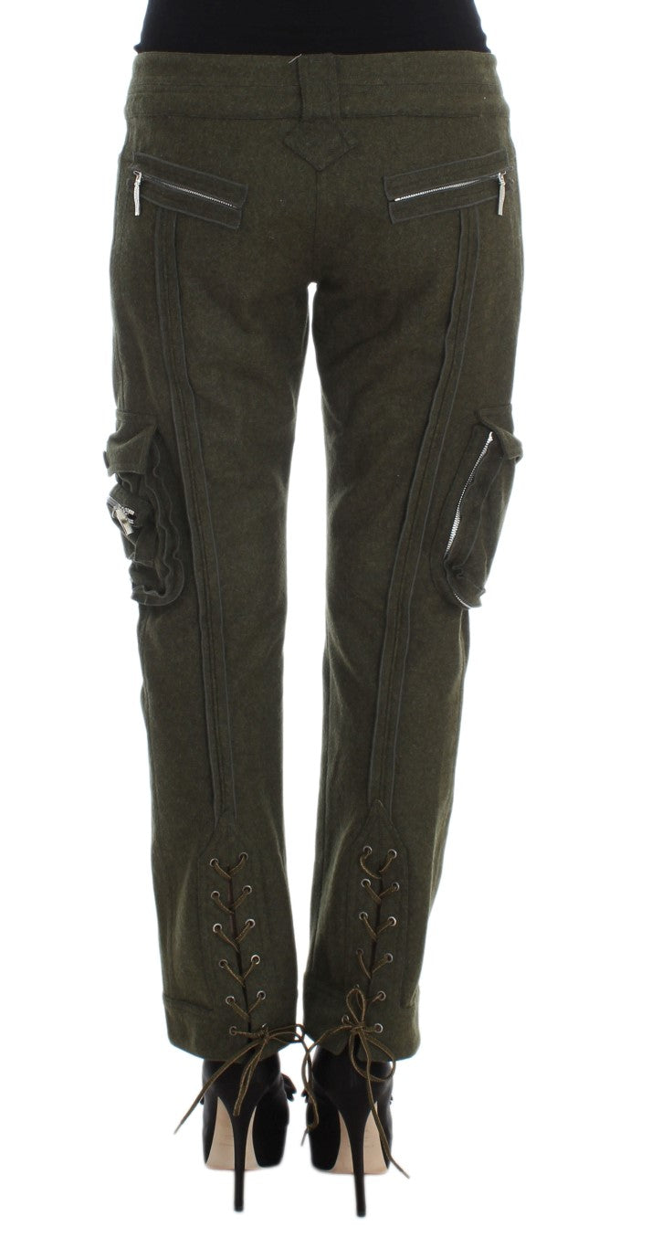 Pantalon de cargaison vert chic pour style sans effort