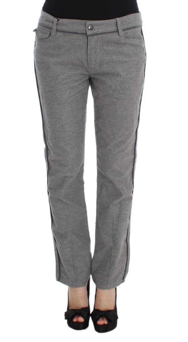 Pantalon de coton décontracté gris chic