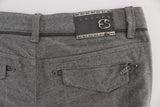 Pantaloni di cotone casual grigio chic