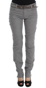 Pantalon de coton décontracté gris chic