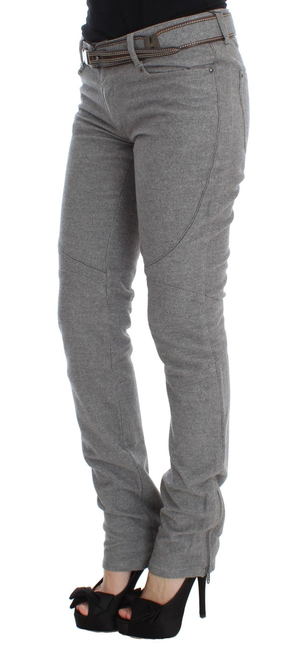 Pantalon de coton décontracté gris chic