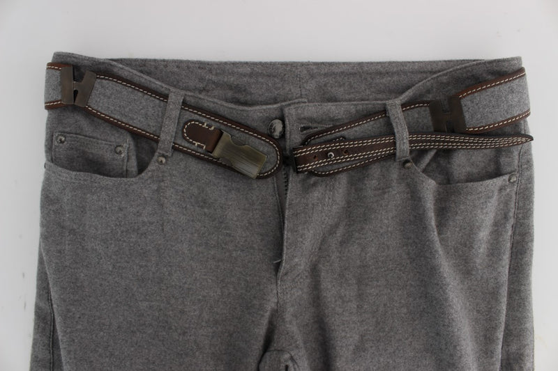 Pantalon de coton décontracté gris chic