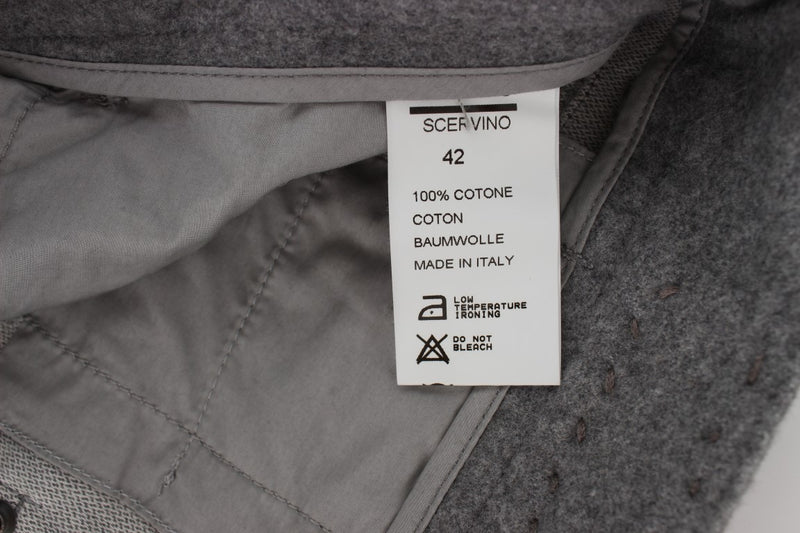 Pantaloni di cotone casual grigio chic