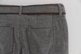 Chic Gray Casual Cotton Pants