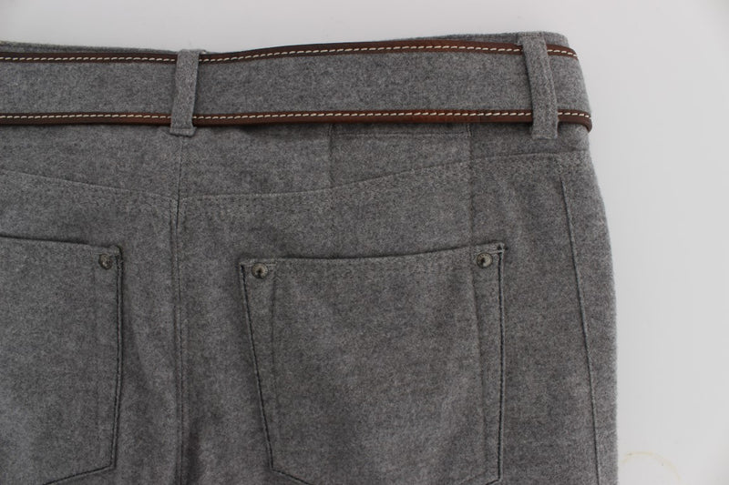 Pantalon de coton décontracté gris chic