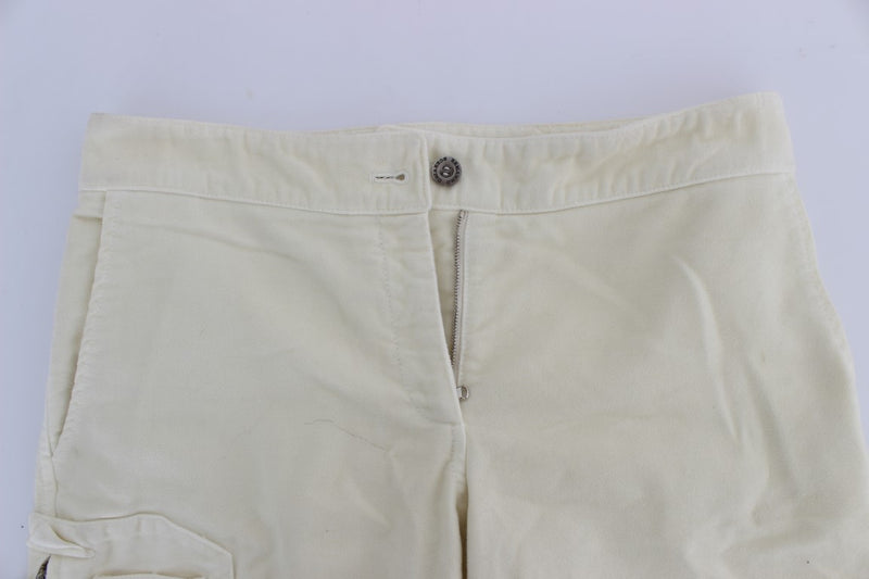 Beige Capri Colted Chic Hosen