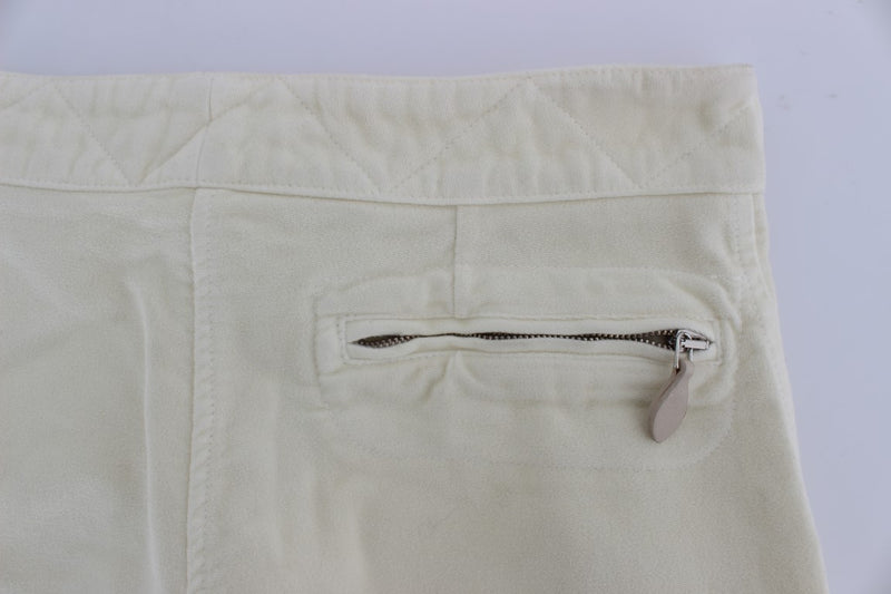 Beige Capri Colted Chic Hosen