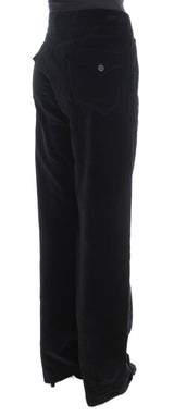 Jeans di cotone chic black dritti in fila