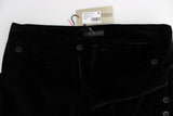 Jeans di cotone chic black dritti in fila