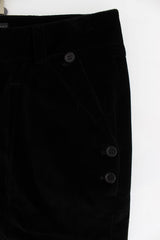 Jeans di cotone chic black dritti in fila