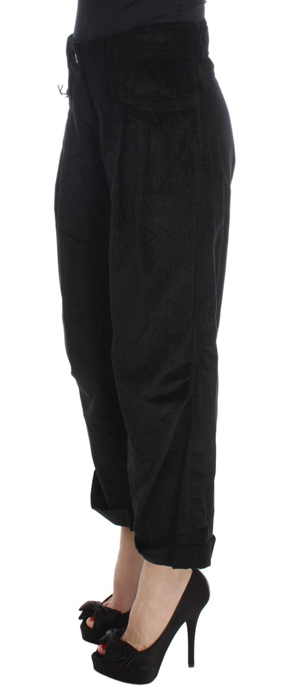 Chic Black Wide Leg Cotton Jeans