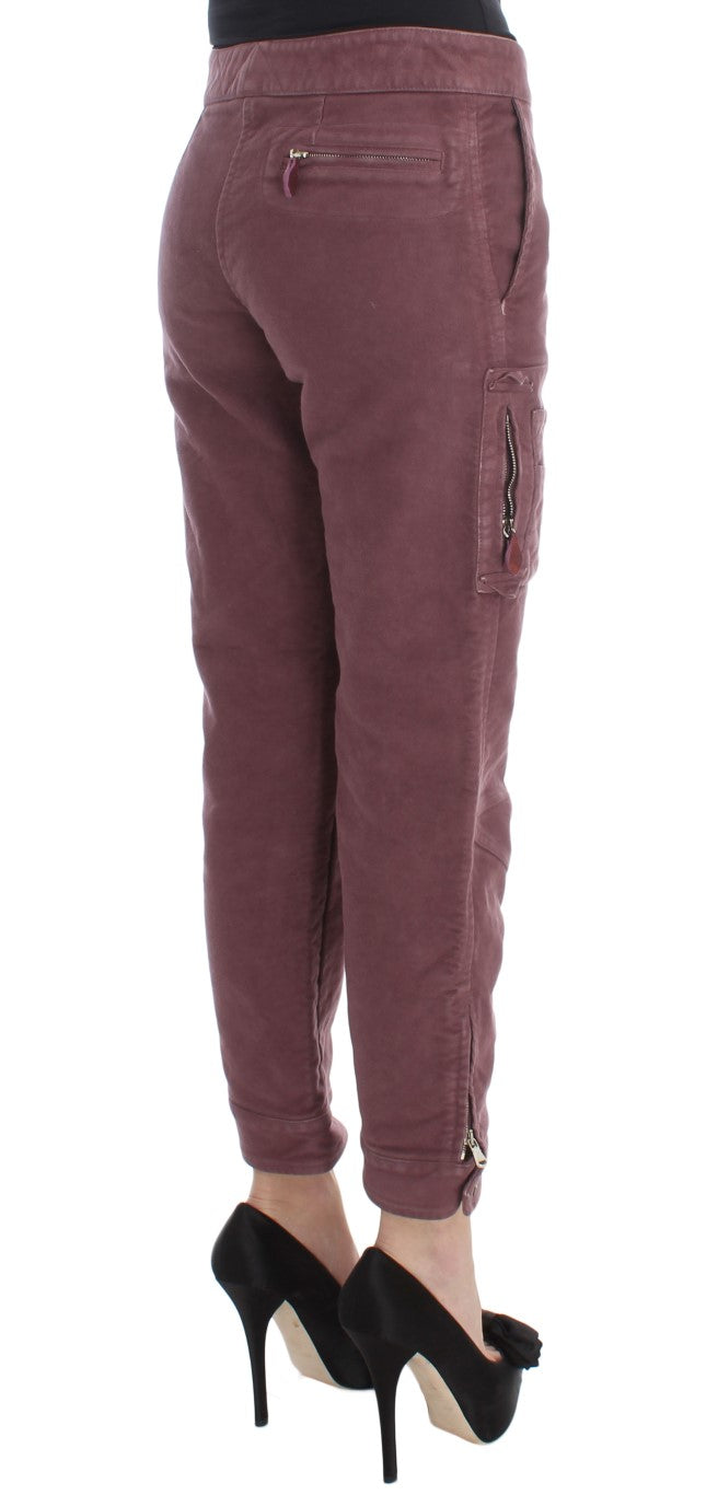 Pantaloni da carico tagliati di Bordeaux Chic Capri