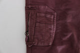 Chic Bordeaux Capri Cropped Cargo Hosen