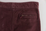 Chic Bordeaux Capri Cropped Cargo Hosen