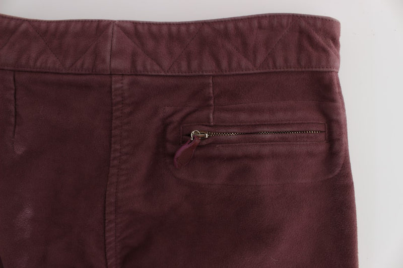 Κομψό Bordeaux Capri Cropped Cargo Pants