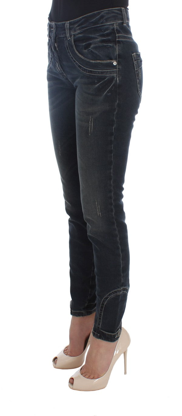 Chic Blue Slim Fit Jeans italianos