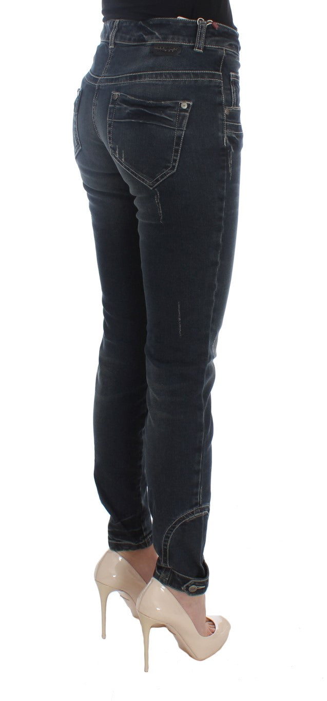 Chic Blue Slim Fit Jeans italianos