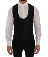 Elegant Blue & Black Slim Fit Anzug Ensemble