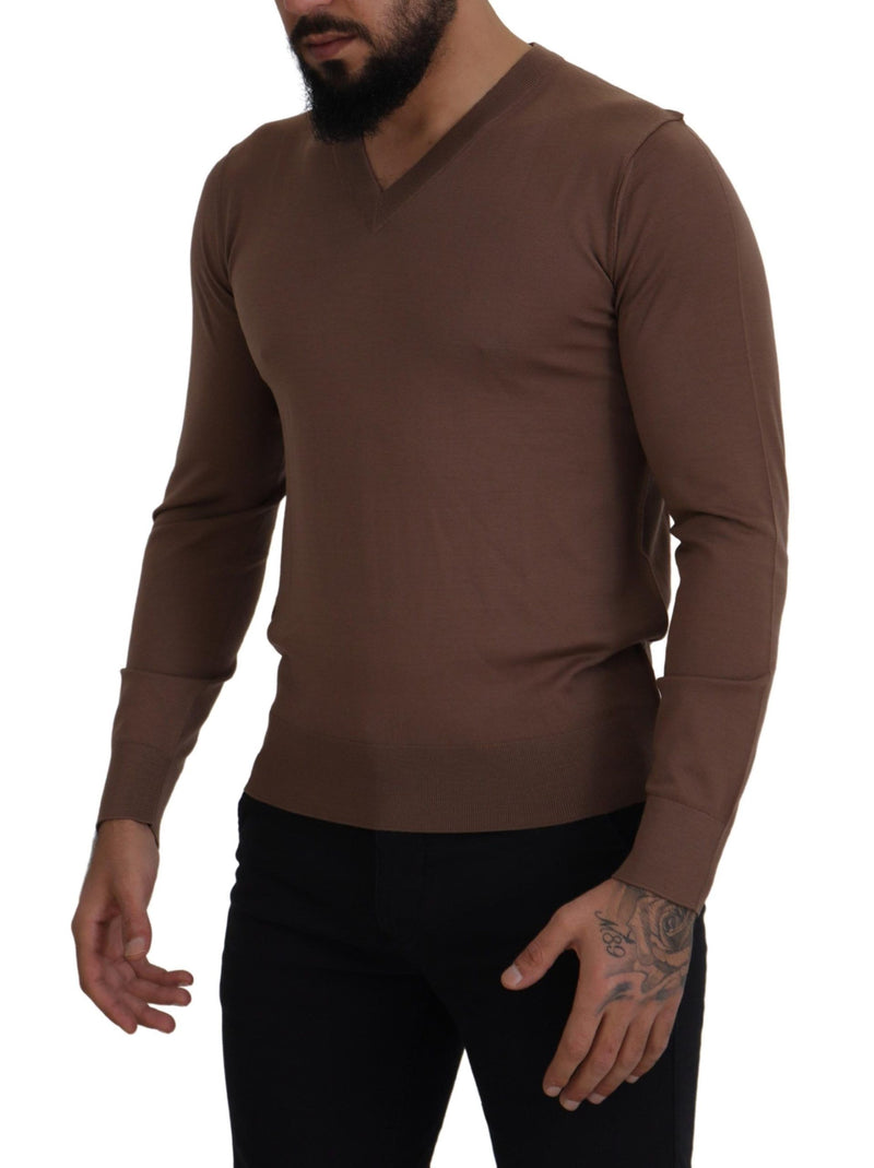 Eleganter jungfräulicher Wolle V-Ausschnitt Pullover Pullover