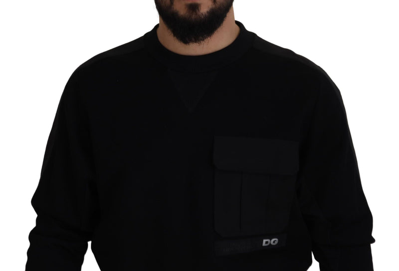 Eleganter Crewneck -Baumwollmischpullover