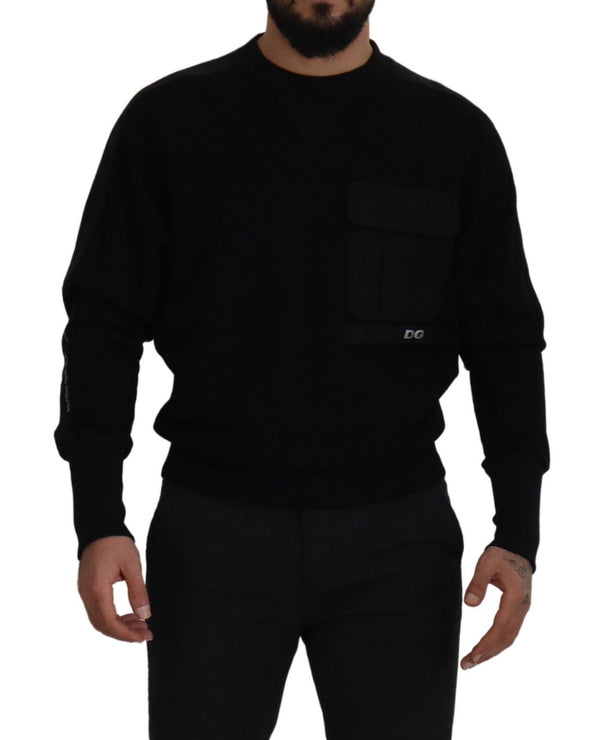 Eleganter Crewneck -Baumwollmischpullover