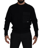 Eleganter Crewneck -Baumwollmischpullover