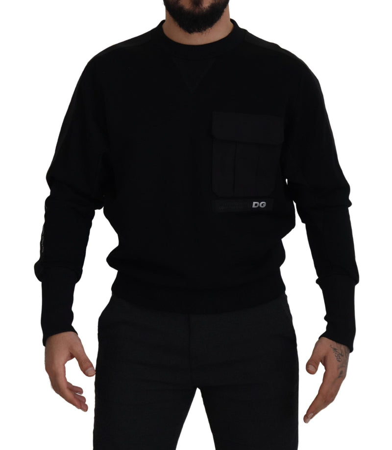 Eleganter Crewneck -Baumwollmischpullover