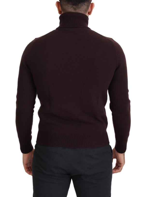 Elegante maglione pullover in lana al collo d'autore