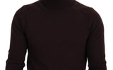 Elegante maglione pullover in lana al collo d'autore