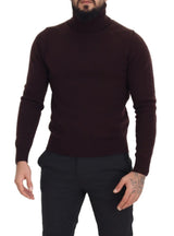 Elegante maglione pullover in lana al collo d'autore