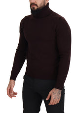 Elegante maglione pullover in lana al collo d'autore