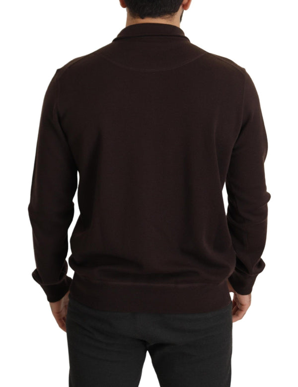 Elegante maglione pullover con cerniera in cashmere