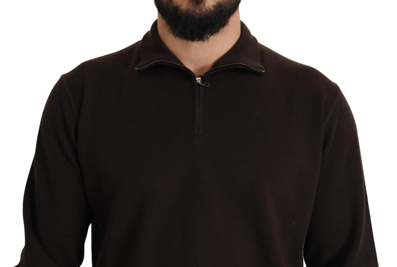 Elegante maglione pullover con cerniera in cashmere