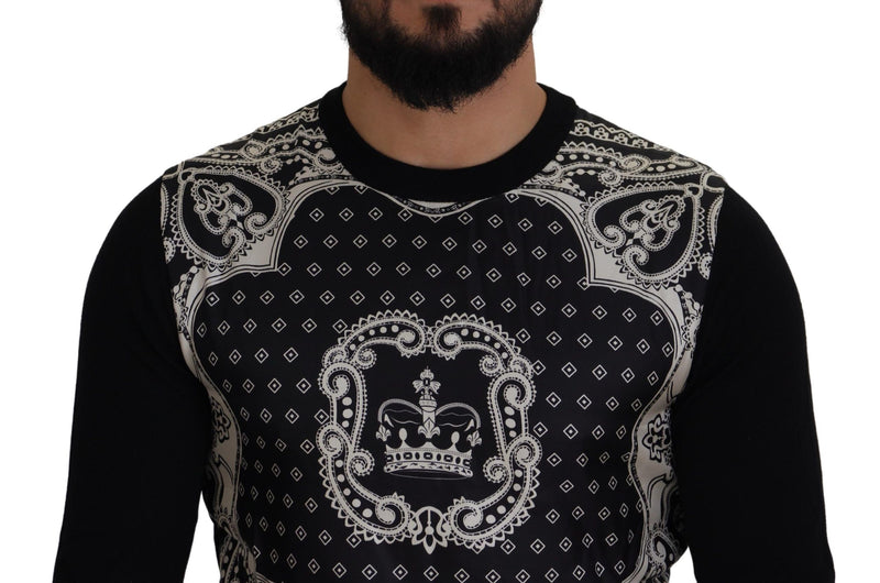 Eleganter Wollseide -Mischung Crewneck -Pullover