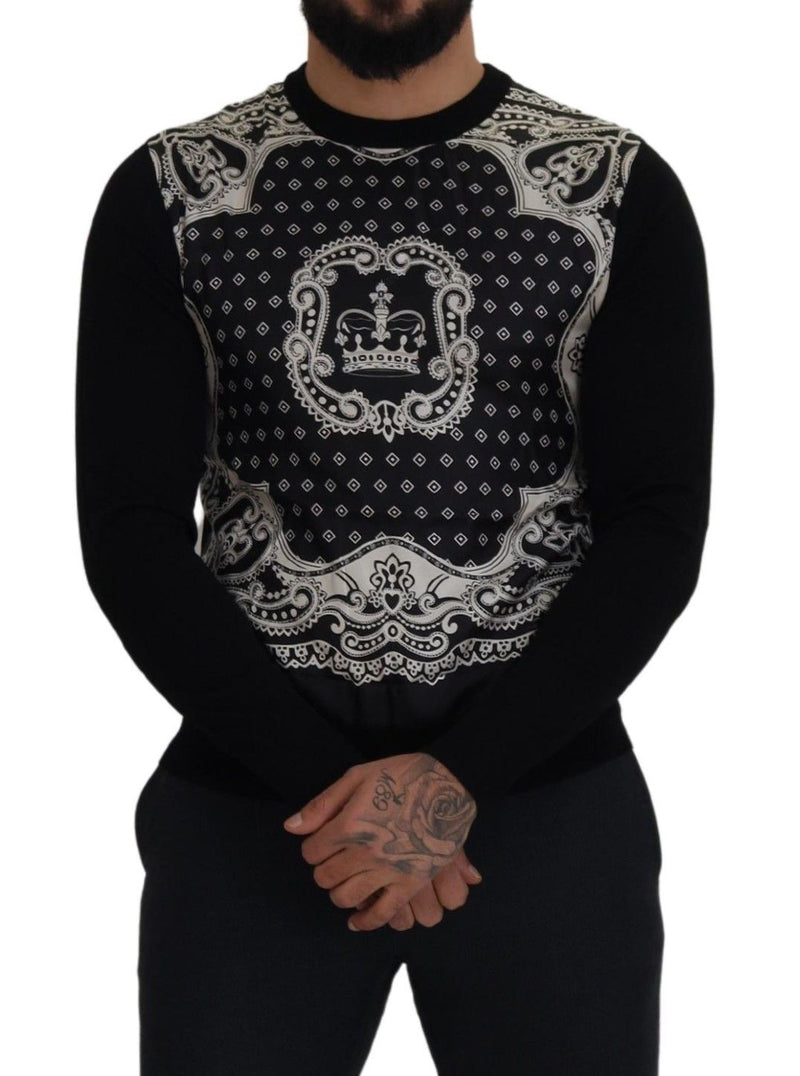 Eleganter Wollseide -Mischung Crewneck -Pullover